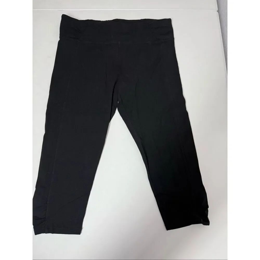 Calvin Klein Performance Women’s Cotton Blend Cropped Leggings Black Size XL